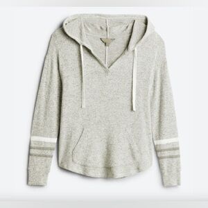 Grey knit hoodie. Size medium. With pocket!